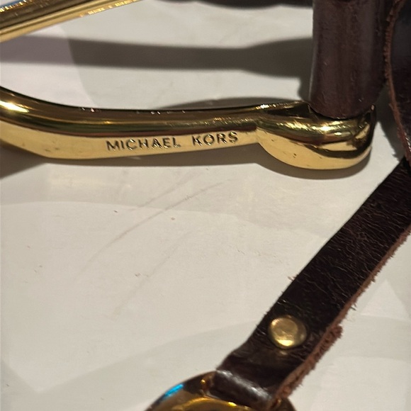 Michael Kors Braided Black Leather Belt Sz L - Picture 2 of 3